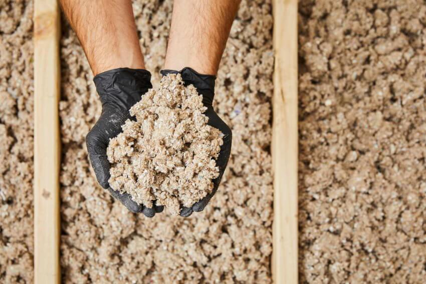 Cellulose vs Fiberglass Insulation: All You're Looking for in One Post Attic floor insulated with loose-fill cellulose insulation, attic insulation ,blown in insulation , hot or cold air, heat flow