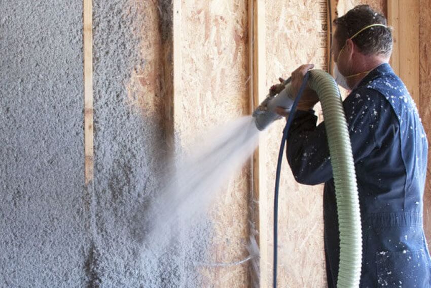 Cellulose vs Fiberglass Insulation: All You're Looking for in One Post Wet application of cellulose insulation, blown in cellulose insulation , blowing insulation, blowing insulation