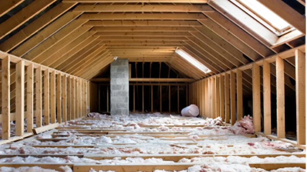  attic insulation removed